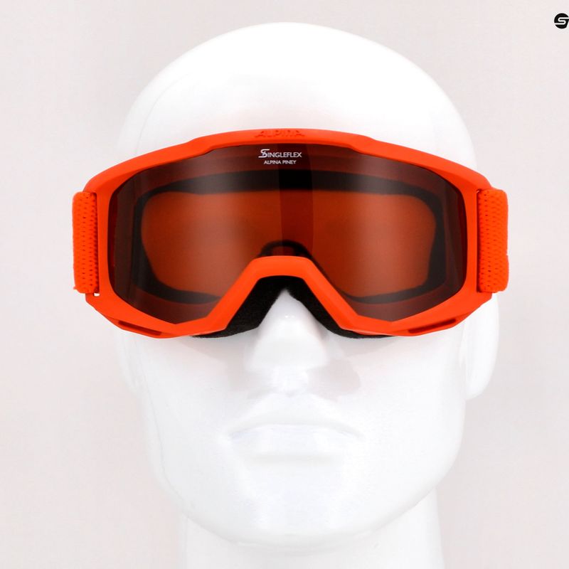Ochelari de schi pentru copii Alpina Piney pumpkin matt/orange 10