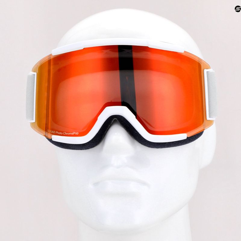 Ochelari de schi Smith Squad white vapor/chromapop photochromic rose flash M00668 8