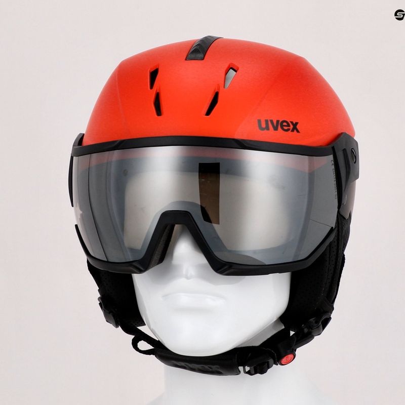 Cască de schi UVEX Instinct Visor negru/roșu 56/6/260/7005 17