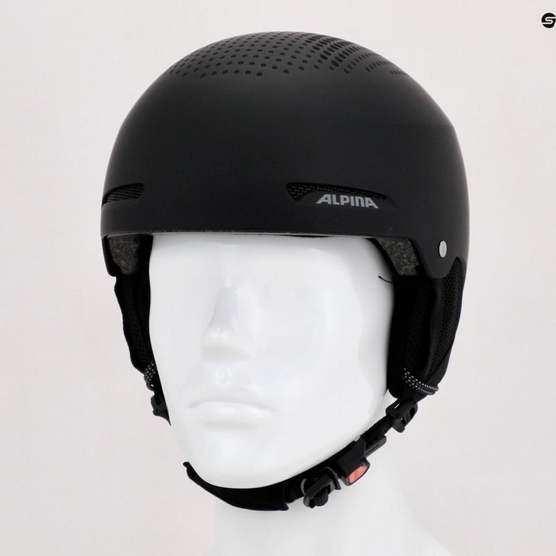 Căști de schi pentru copii Alpina Zupo black matte