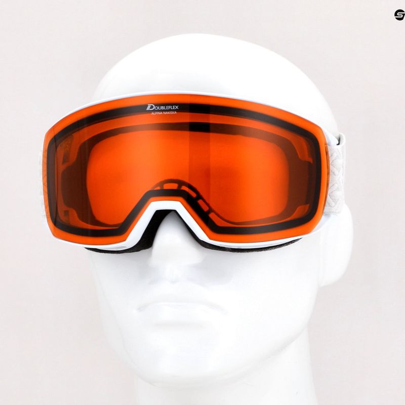 Ochelari de schi Alpina Nakiska white matt/orange 5