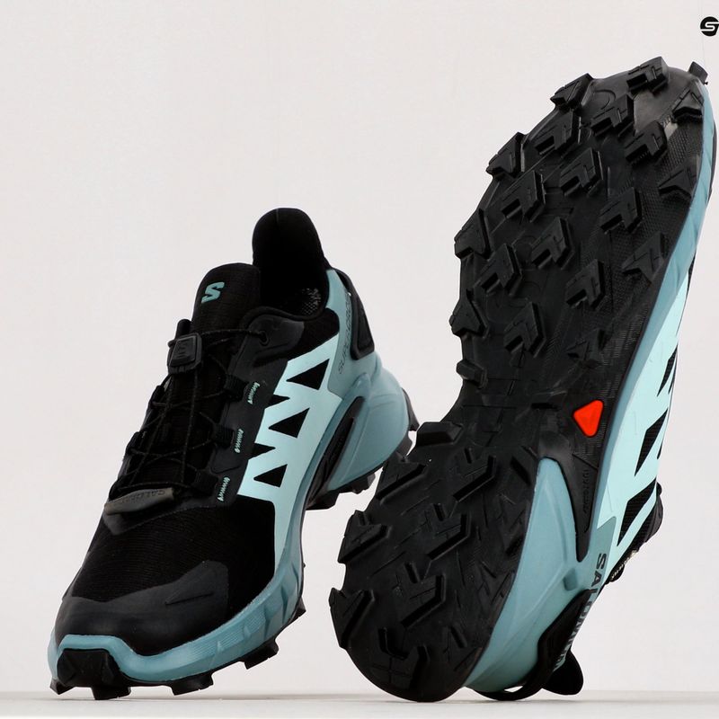 Încălțăminte de alergat pentru femei Salomon Supercross 4 GTX negru-albastră L41735500 21