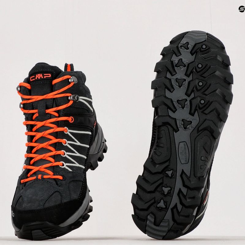 CMP Rigel Mid pentru bărbați CMP Rigel Mid gri-portocaliu cizme de trekking 3Q12947 12