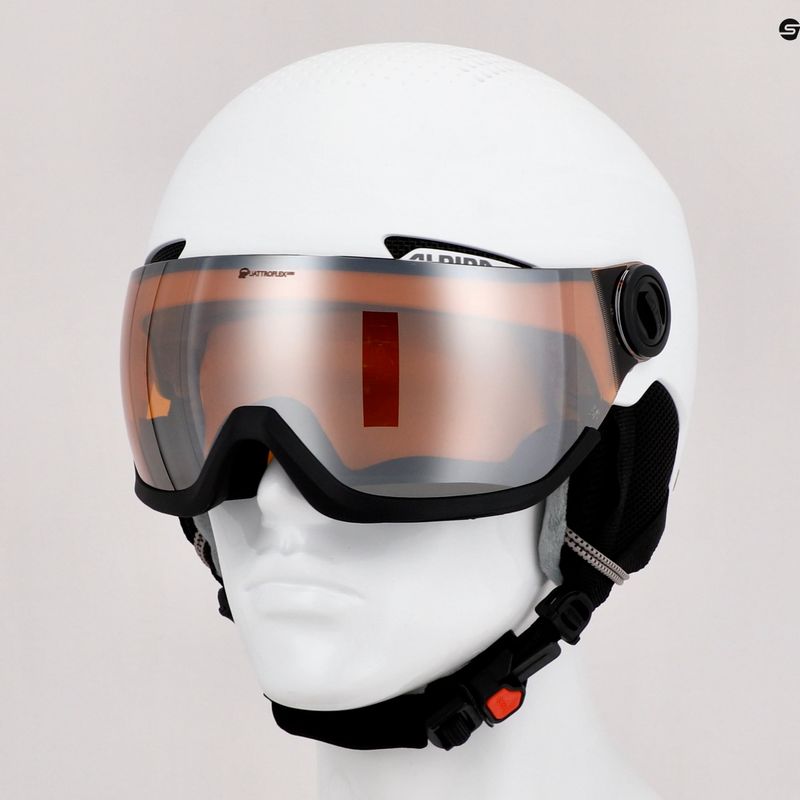 Cască de schi Alpina Arber Visor Q Lite white matt 10
