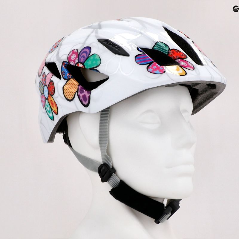 Cască de bicicletă pentru copii Alpina Pico pearlwhite/flower gloss 9