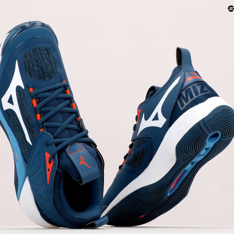 Pantofi de volei pentru bărbați Mizuno Wave Momentum 2 albastru marin V1GA211212 14