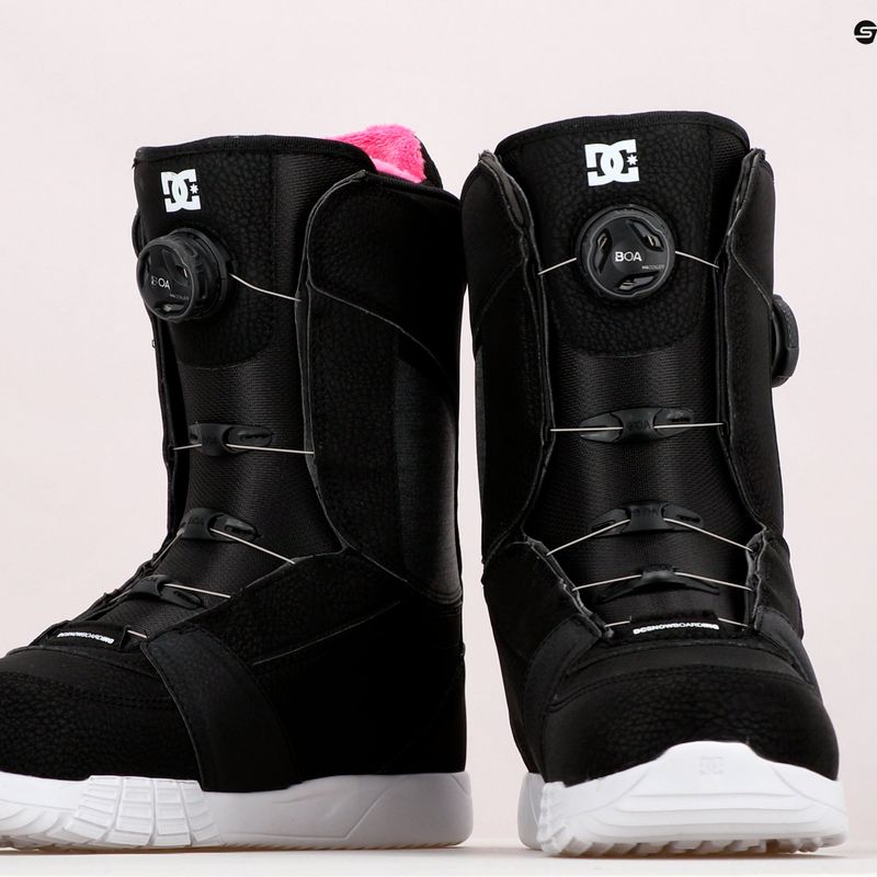 Cizme de snowboard pentru femei DC Lotus black/black/white 14