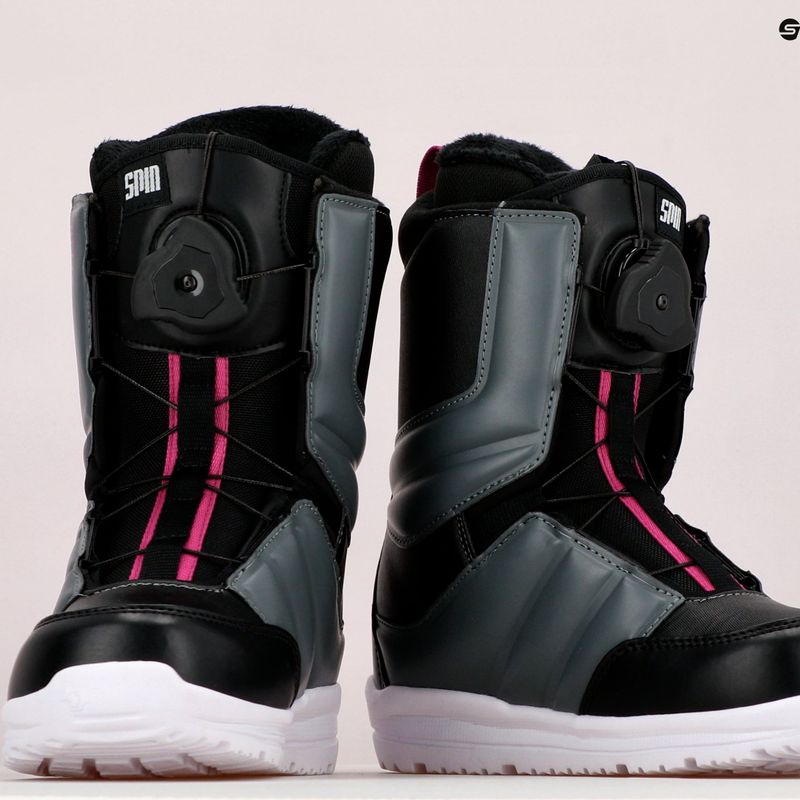 Încălțăminte de snowboard pentru femei Northwave Helix Spin negru-gri 70221401 14