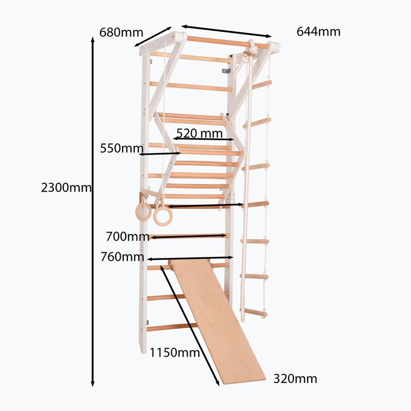 Scară de gimnastică RINAGYM Sport 3 white 7