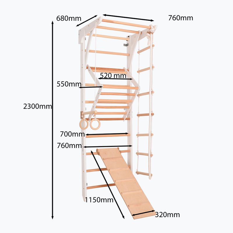 Scară de gimnastică RINAGYM Kinder 3 white 8