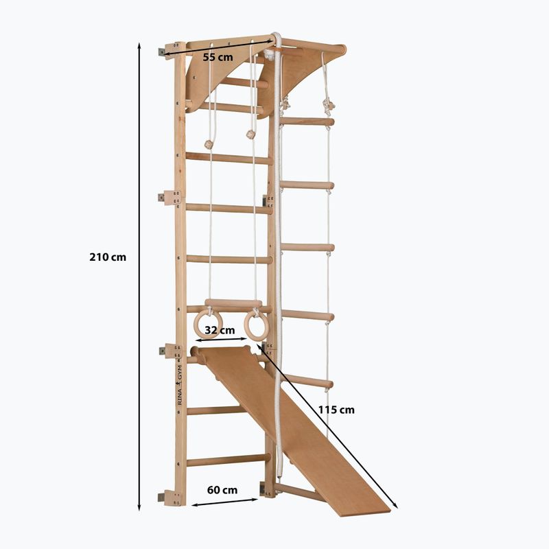 Scară de gimnastică RINAGYM ECO-PINE+SLIDE 7