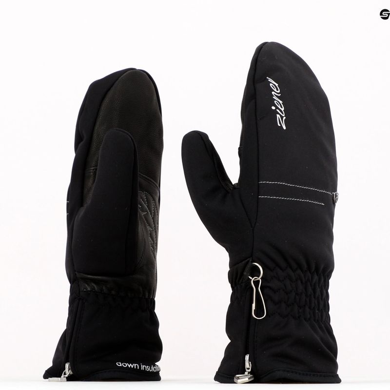 Mănuși de snowboard cu un singur deget pentru femei ZIENER Kyleena As Mitten, negru, 801182.12