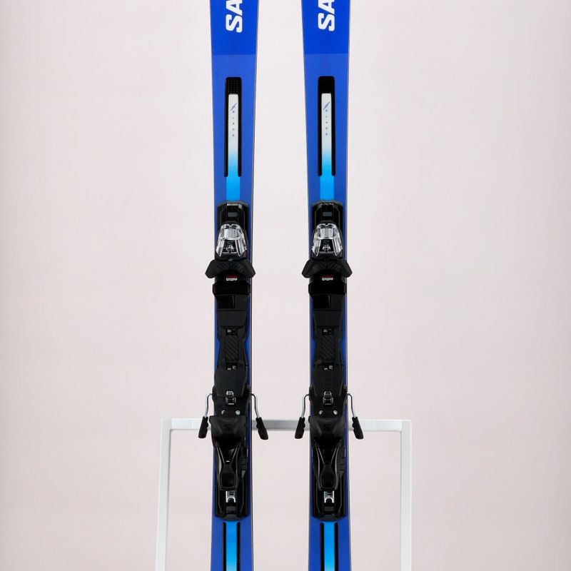 Salomon S Race GS 10 + M12 GW albastru și alb schiuri de coborâre L47038300 15