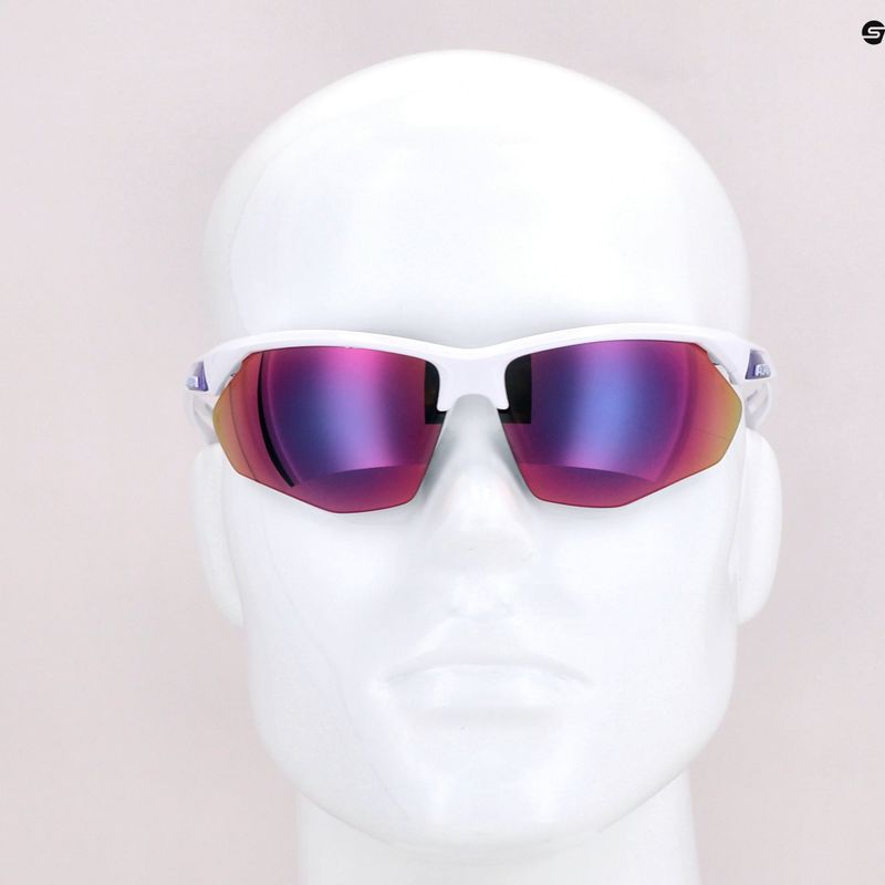 Ochelari de protecție pentru bicicletă Alpina Defey HR white/purple/purple mirror 7