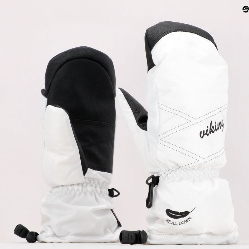 Mănuși de schi Viking Strix Mitten Ski, alb, 112/19/0300/01 10