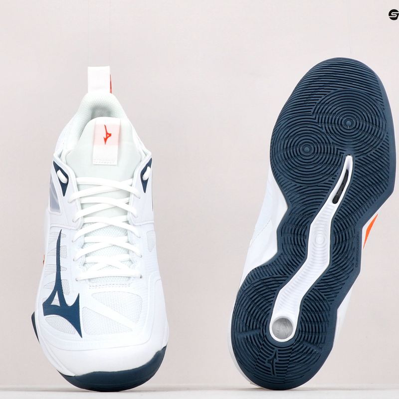 Pantofi de volei pentru bărbați Mizuno Wave Dimension alb V1GA224022 12