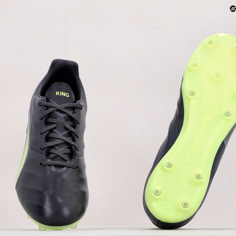 PUMA King Pro 21 FG ghete de fotbal pentru bărbați negru-verde 106549 05 10
