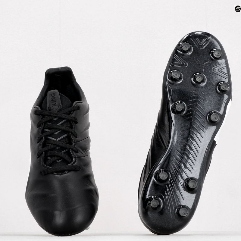 PUMA King Platinum 21 FG/AG ghete de fotbal pentru bărbați negru și alb 106478 01 10
