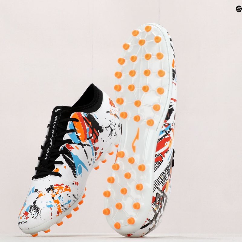 Joma Evolution AG ghete de fotbal pentru bărbați alb/negru/portocaliu 12