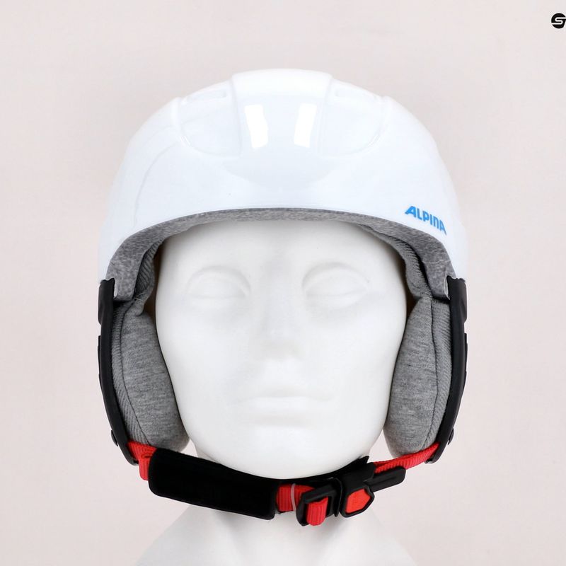 Căști de schi pentru copii Alpina Carat white/red/blue 9