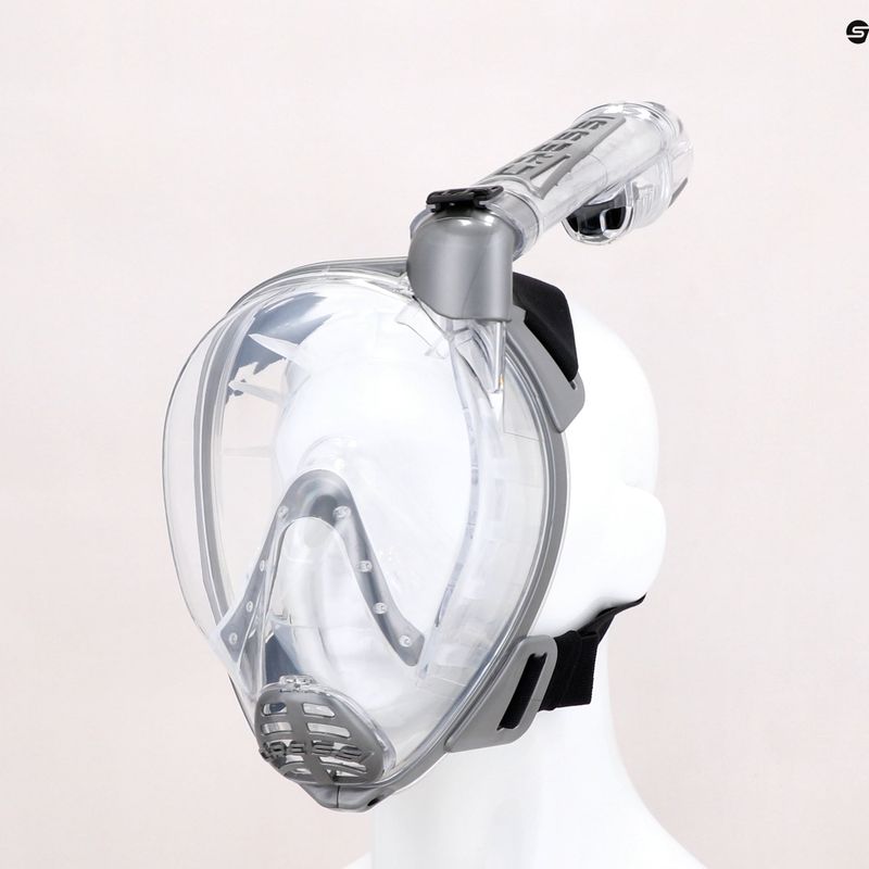 Cressi Duke Dry mască gri cu fața întreagă pentru snorkelling XDT000000 11