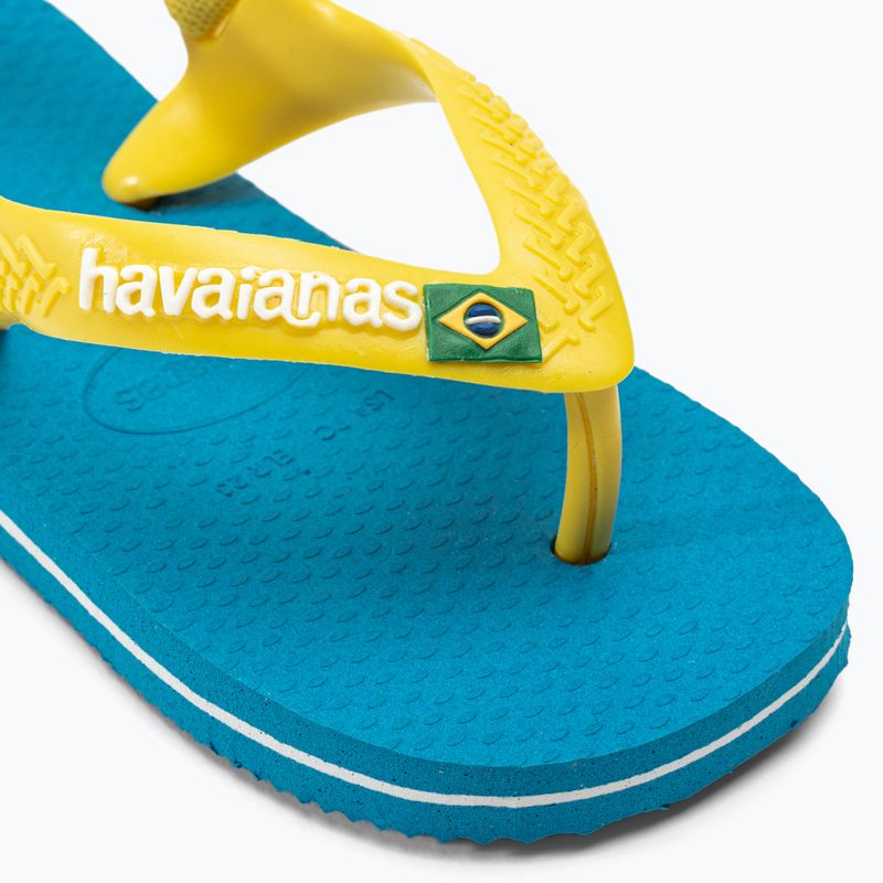 Havaianas Baby Brasil Logo II flip flop alb/albastru/verde/galben 7