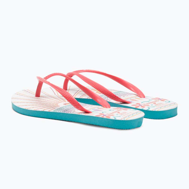 Șlapi de femei Havaianas Slim Local Soul Ibiza roșu/albastru/portocaliu 3