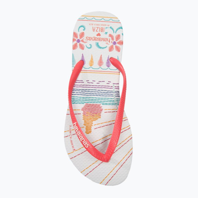 Șlapi de femei Havaianas Slim Local Soul Ibiza roșu/albastru/portocaliu 6