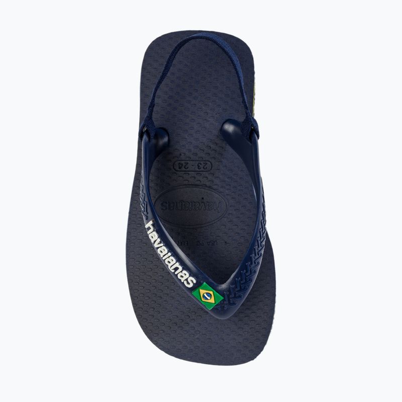 Sandale pentru copii Havaianas Baby Brasil Logo II navy blue / citrus yelloew 6