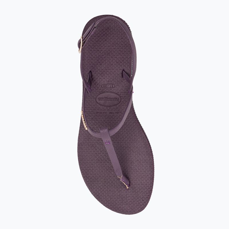 Sandale Havaianas You Riviera pentru femei, violet/negru/auriu 6