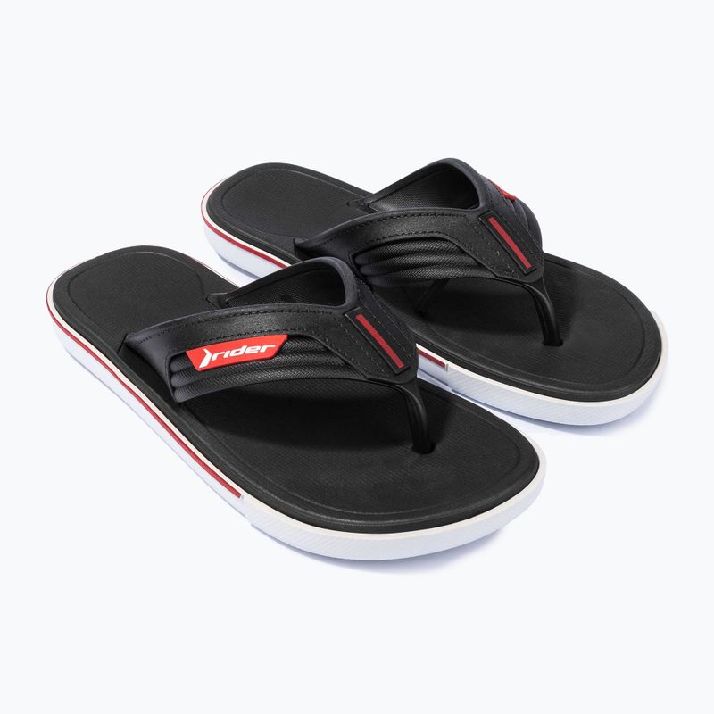 Șlapi de plajă RIDER Spin Thong AD pentru bărbați, alb/negru