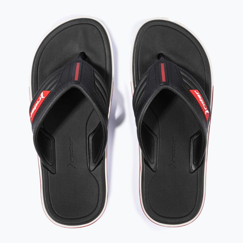 Șlapi de plajă RIDER Spin Thong AD pentru bărbați, alb/negru