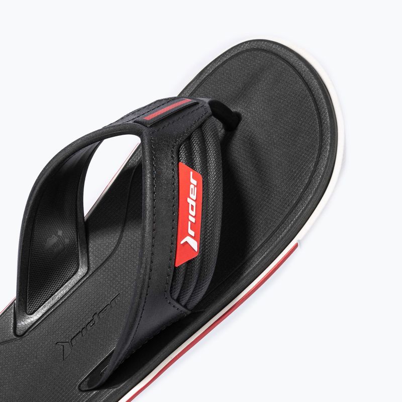 Șlapi de plajă RIDER Spin Thong AD pentru bărbați, alb/negru