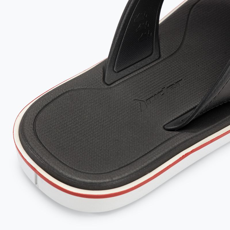 Șlapi de plajă RIDER Spin Thong AD pentru bărbați, alb/negru