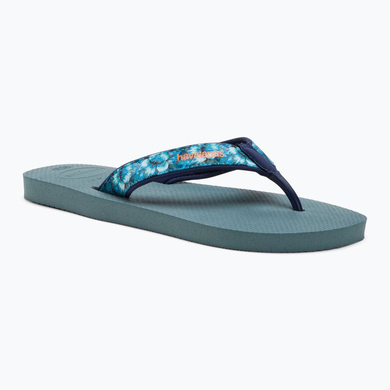 Șlapi de bărbați Havaianas Surf Material argintiu/albastru