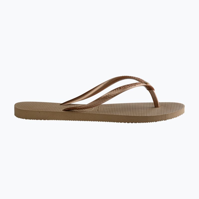 Șlapi pentru femei Havaianas Slim Crystal Sw II rode gold 10