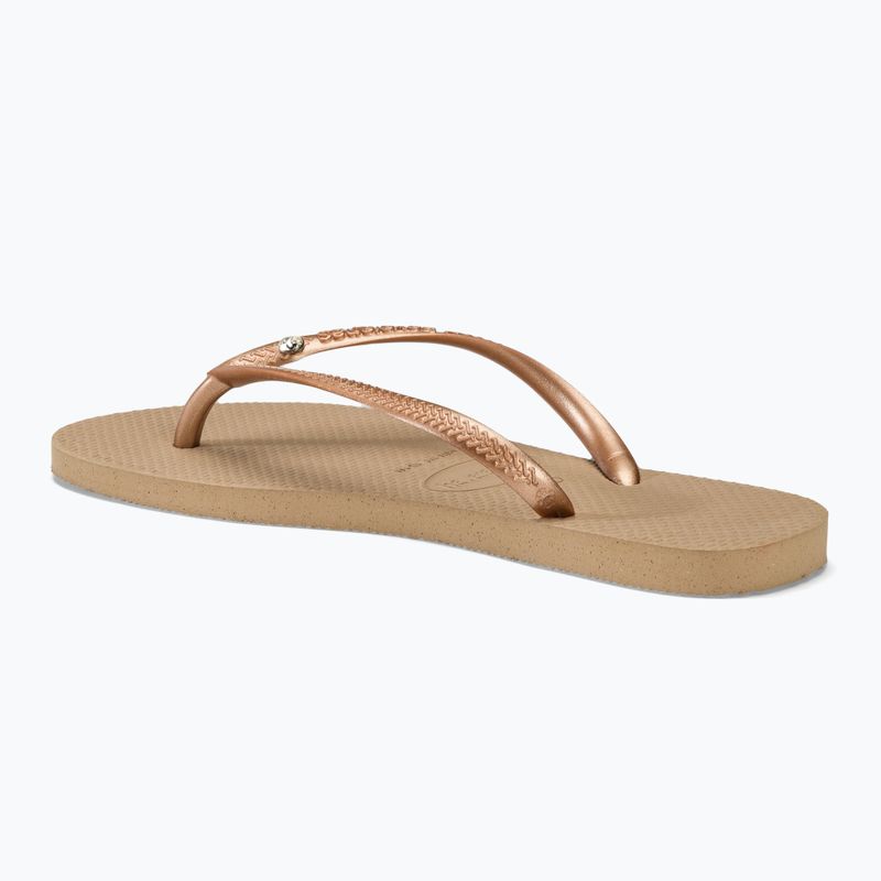 Șlapi pentru femei Havaianas Slim Crystal Sw II rode gold 3