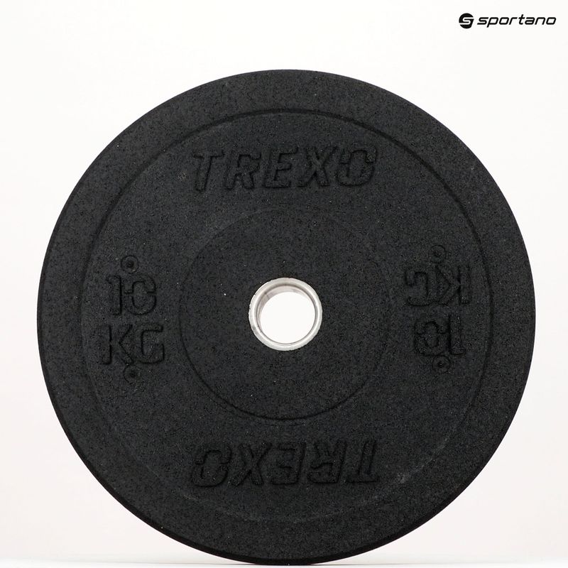 Greutate bumper de olimpiadă TREXO neagră TRX-BMP010 10 kg 12