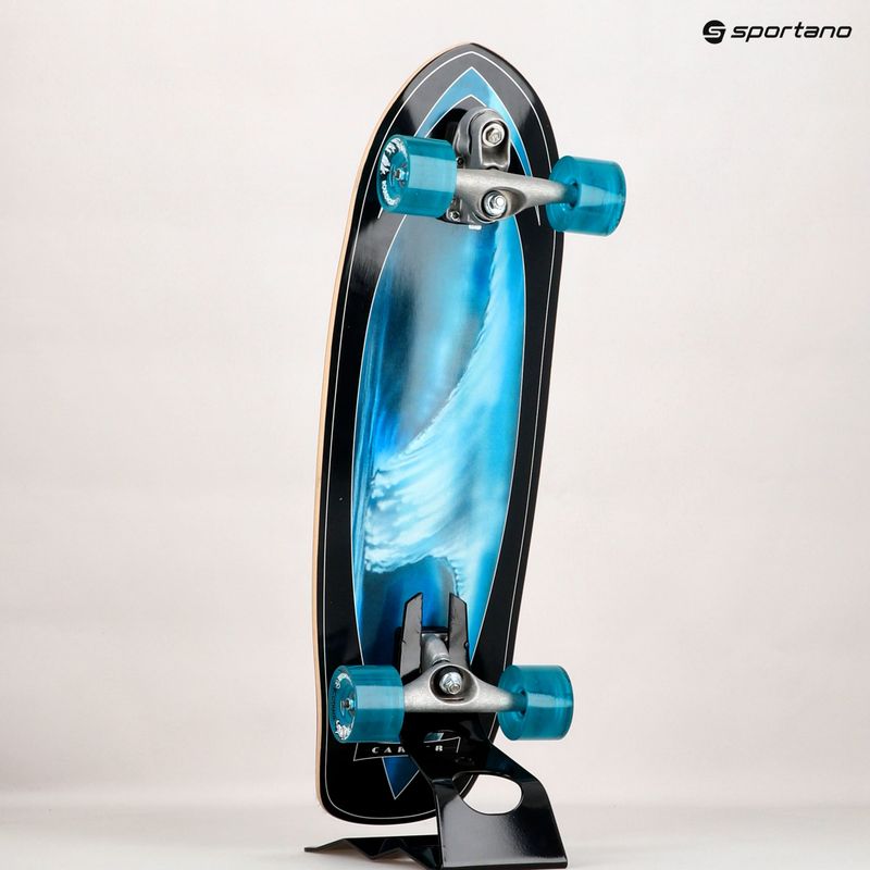 Skateboard surfskate Carver C7 Raw 32" Super Surfer 2020 Complete negru-albastră 11
