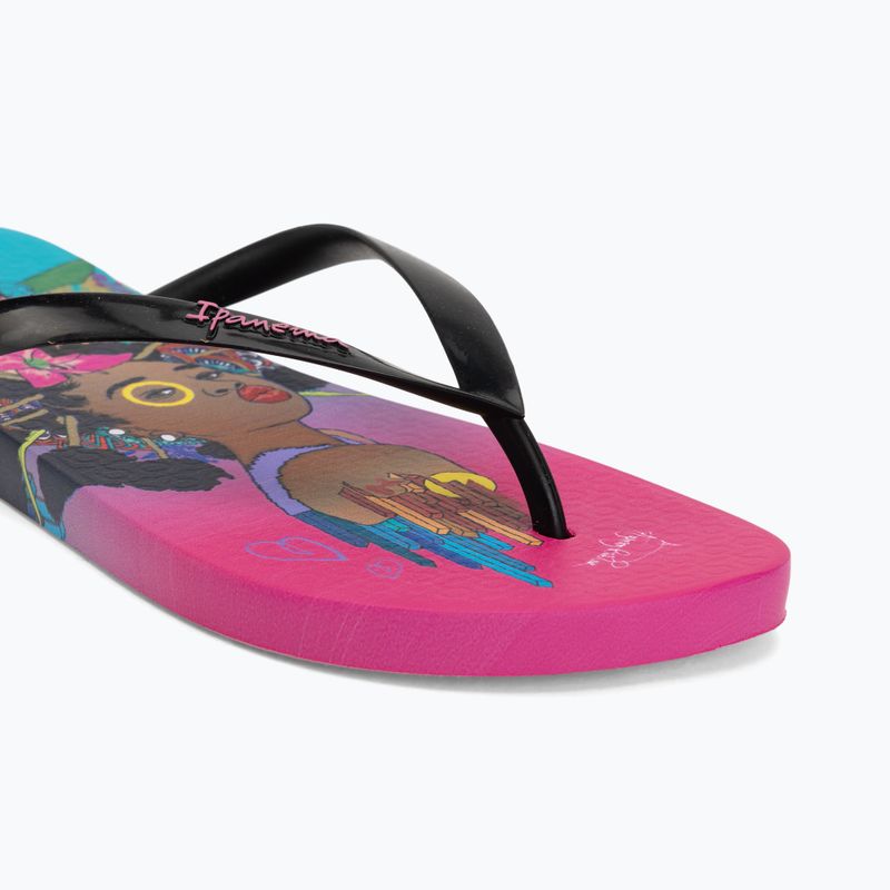 Șlapi pentru femei Ipanema Graffiti V pink/black/blue 7