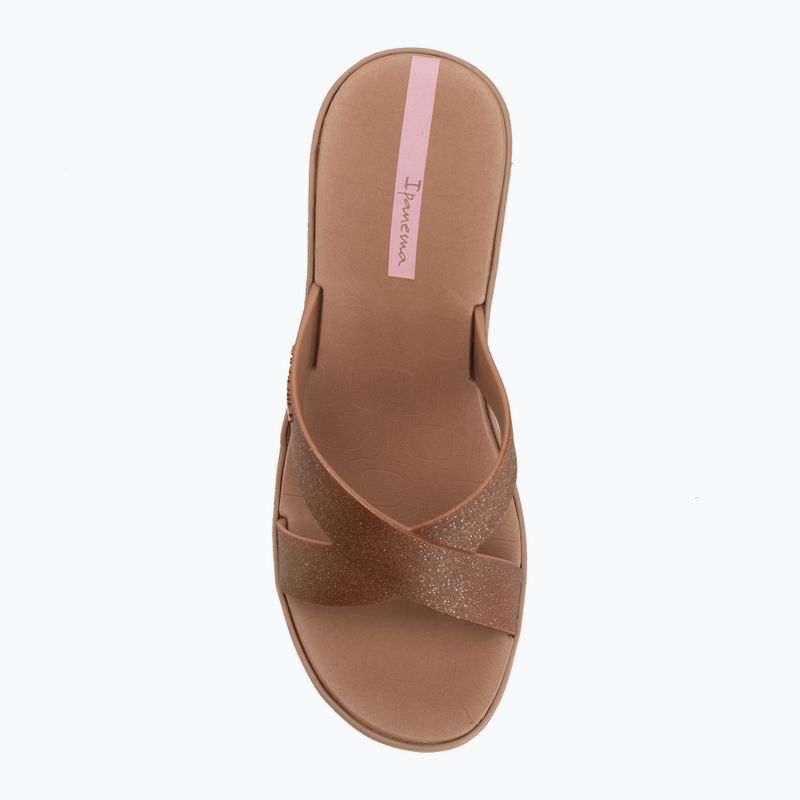 Papuci pentru femei Ipanema High Fashion II Slide brown/glitter/pink 5