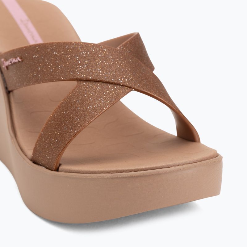 Papuci pentru femei Ipanema High Fashion II Slide brown/glitter/pink 7