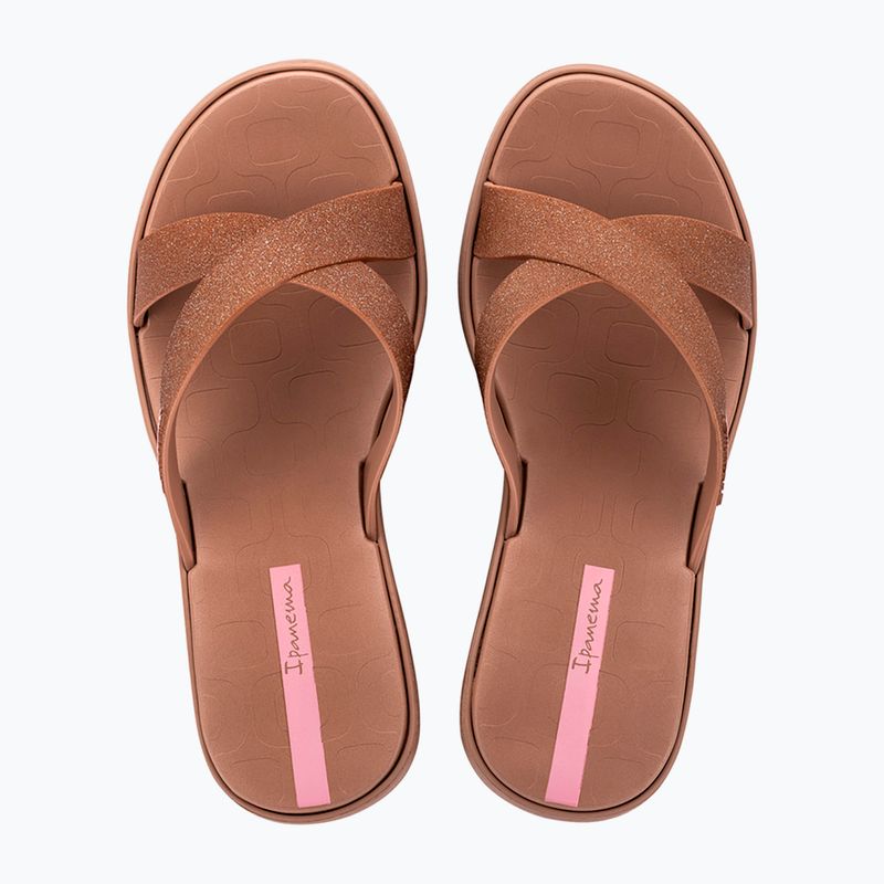 Papuci pentru femei Ipanema High Fashion II Slide brown/glitter/pink 2
