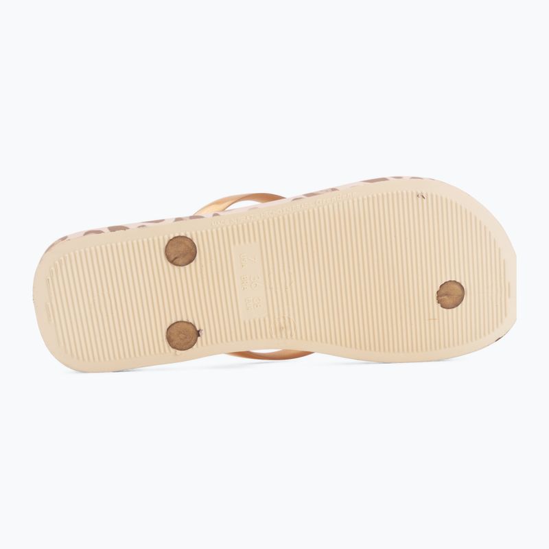 Șlapi pentru femei Ipanema Animal Print beige/gold 4