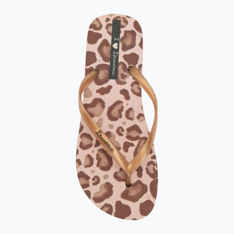 Șlapi pentru femei Ipanema Animal Print beige/gold 6