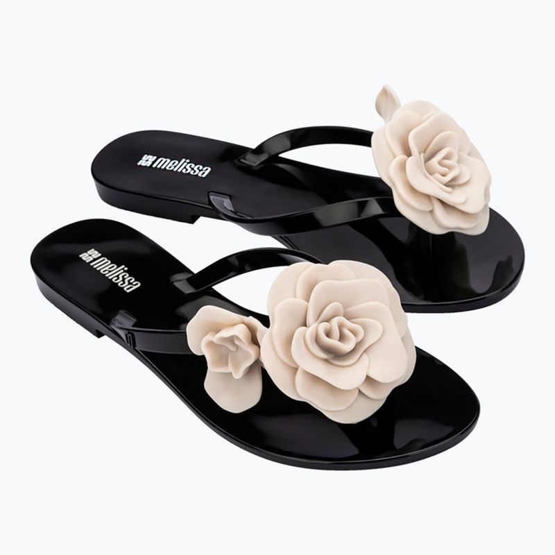 Șlapi pentru femei Melissa Harmonic Petals Ad black/beige 3