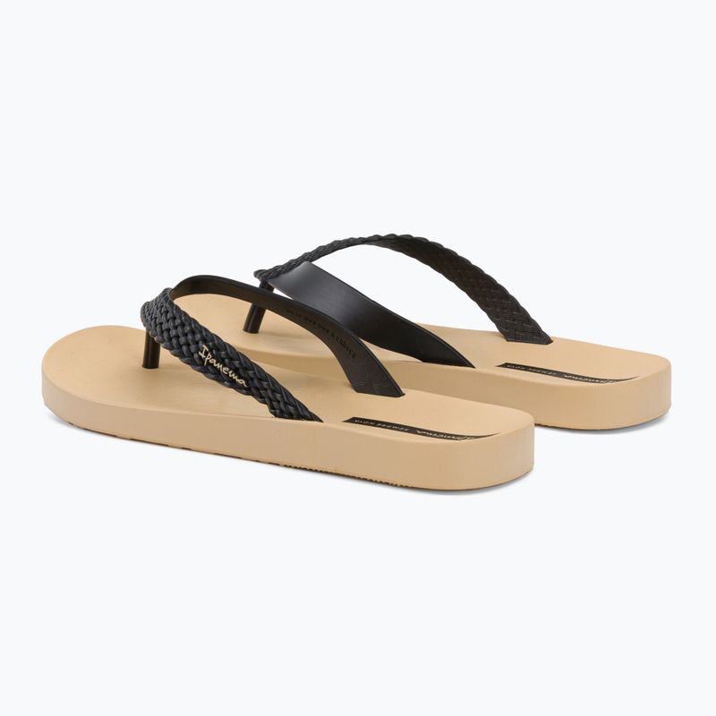 Papuci pentru femei Ipanema Soul bej-negri 26362-20837