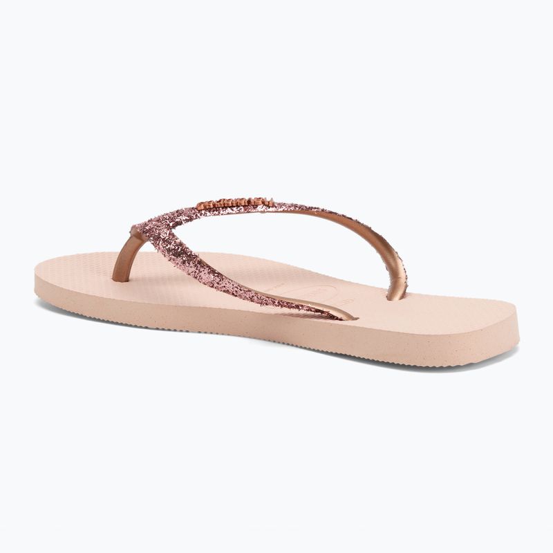 Papuci pentru femei  Havaianas Slim Glitter II ballet rose / golden blush 3