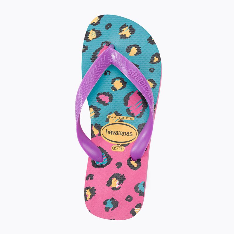 Papuci de plajă Havaianas Top Animals roz H4132920 pentru femei. 6