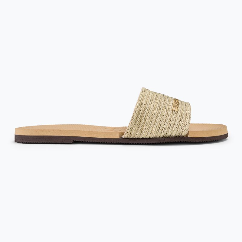 Papuci pentru femei Havaianas You Malta Metallic golden 2